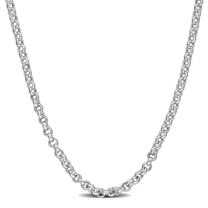1.6MM Rolo Chain Necklace Sterling Silver