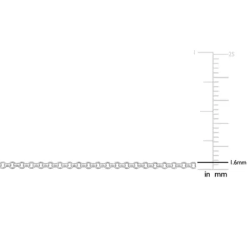 1.6MM Rolo Chain Necklace Sterling Silver