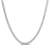 1.30MM Box Link Necklace Sterling Silver