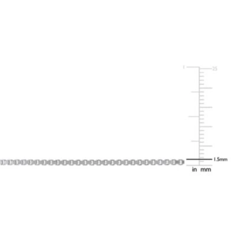 1.30MM Box Link Necklace Sterling Silver