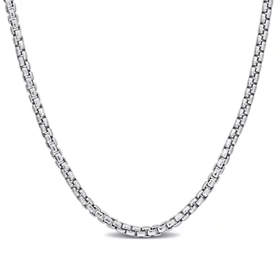 1.4MM Box Link Necklace Sterling Silver