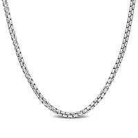 1.4MM Box Link Necklace Sterling Silver