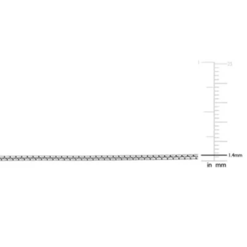 1.4MM Box Link Necklace Sterling Silver