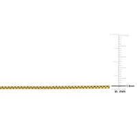 1.4MM Box Link Necklace Yellow Plated Sterling Silver