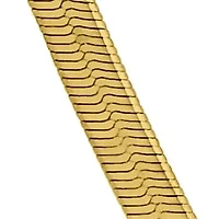 2.8MM Herringbone Necklace Yellow Plated Sterling Silver