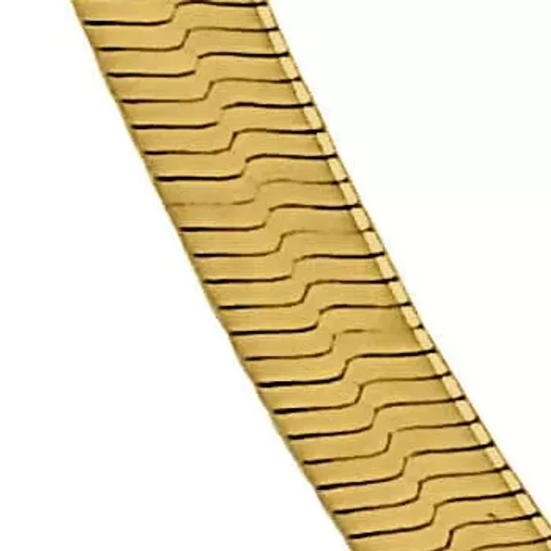 3.3MM Herringbone Necklace Yellow Plated Sterling Silver