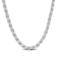 1.8MM Diamond Cut Rope Chain Necklace Sterling Silver