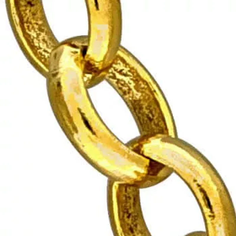 2.1MM Rolo Chain Necklace Yellow Plated Sterling Silver