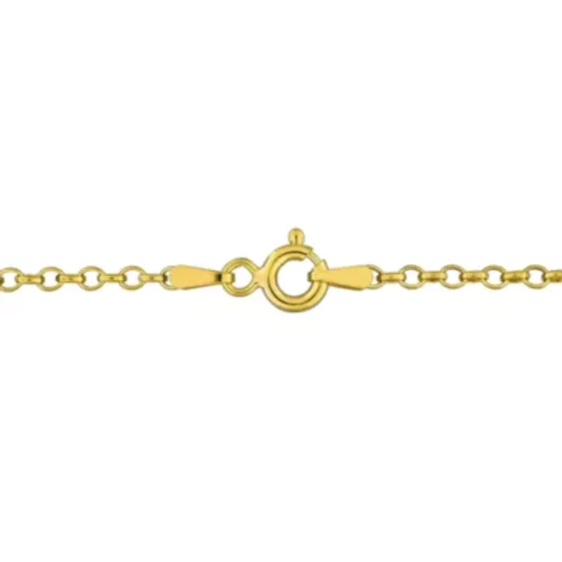 2.1MM Rolo Chain Necklace Yellow Plated Sterling Silver