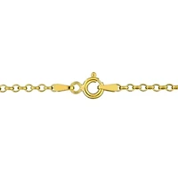 2.1MM Rolo Chain Necklace Yellow Plated Sterling Silver
