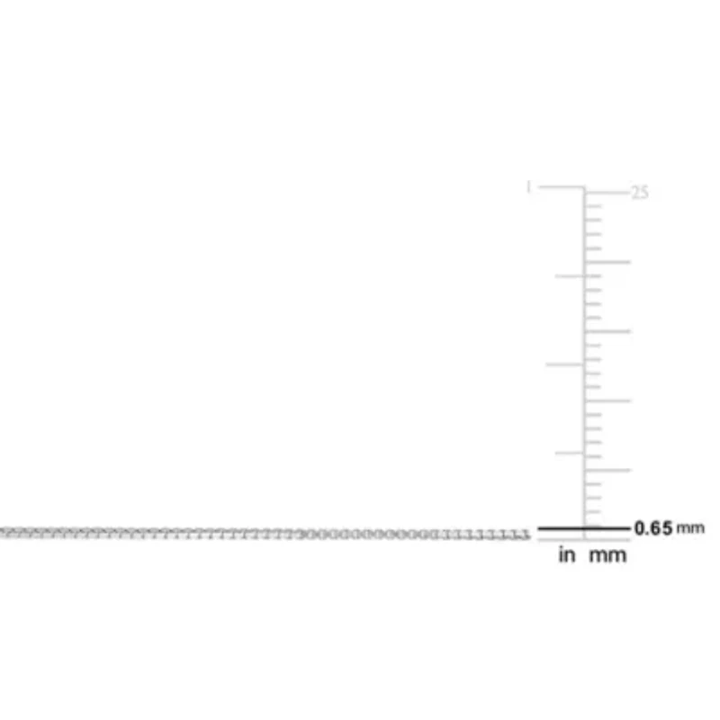 0.65MM Box Link Necklace Sterling Silver