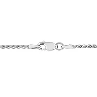 1.7MM Diamond Cut Rope Chain Necklace Sterling Silver