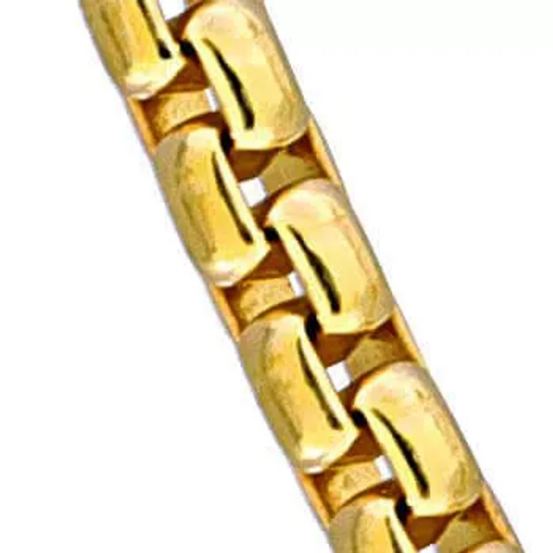 1.1MM Box Link Necklace Yellow Plated Sterling Silver