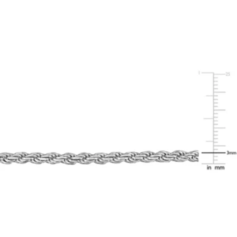 2.71MM Diamond Cut Rope Chain Bracelet