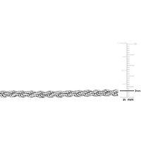 2.71MM Diamond Cut Rope Chain Bracelet