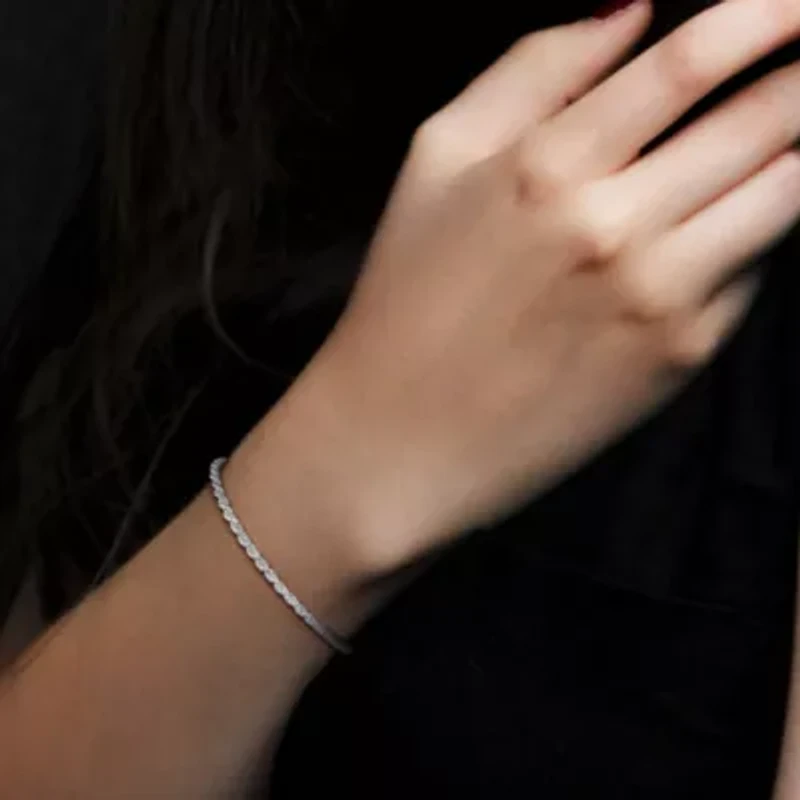 2.71MM Diamond Cut Rope Chain Bracelet