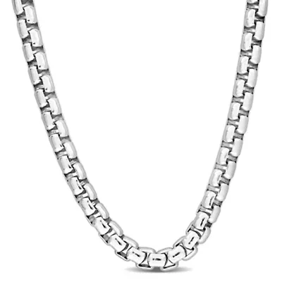 5.2MM Box Link Necklace Sterling Silver