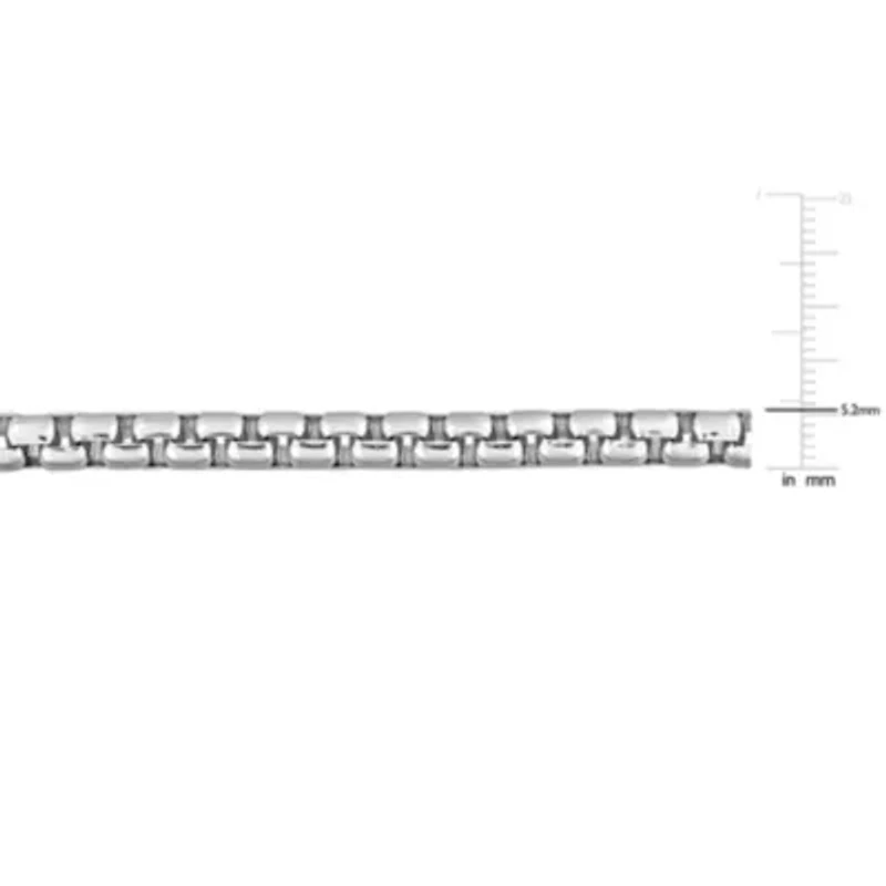 5.2MM Box Link Necklace Sterling Silver