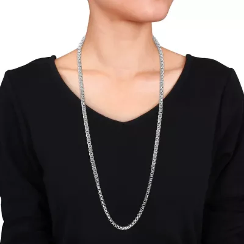 5.2MM Box Link Necklace Sterling Silver