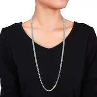 5.2MM Box Link Necklace Sterling Silver