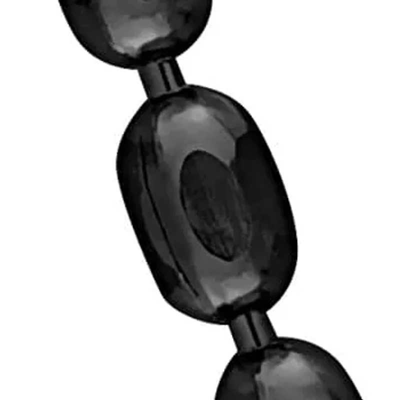 1.8mm Oval Diamond Cut Necklace Black Rhodium Plated Sterling Silver