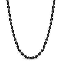 1.8mm Oval Diamond Cut Necklace Black Rhodium Plated Sterling Silver