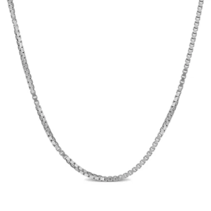 0.80MM Box Link Necklace Sterling Silver
