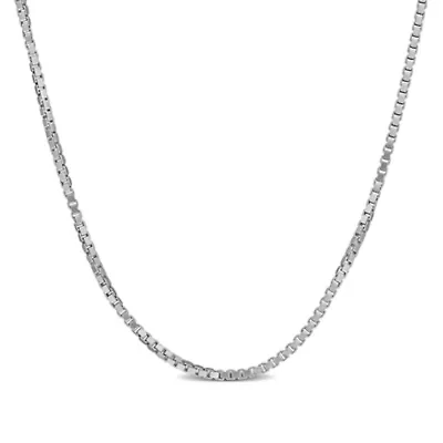 0.80MM Box Link Necklace Sterling Silver