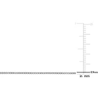 0.80MM Box Link Necklace Sterling Silver