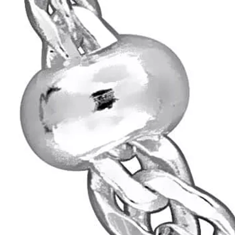 2.7MM Saturno Bead Station Singapore Chain Necklace Sterling Silver