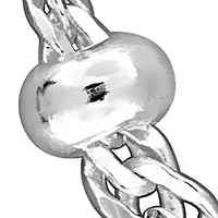 2.7MM Saturno Bead Station Singapore Chain Necklace Sterling Silver