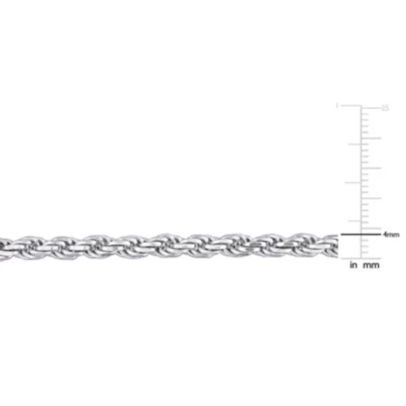 4MM Diamond Cut Rope Chain Necklace