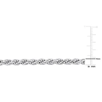 4MM Diamond Cut Rope Chain Necklace