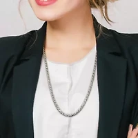 4MM Diamond Cut Rope Chain Necklace