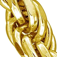 5MM Diamond Cut Rope Chain Necklace Yellow Plated Sterling Silver