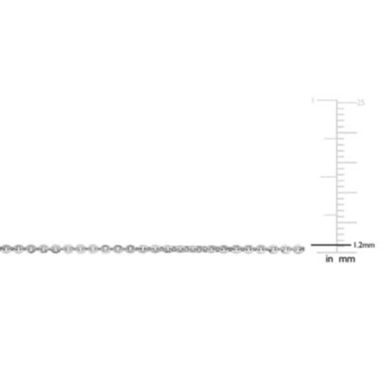 1.2MM Oval Cable Chain Necklace Sterling Silver