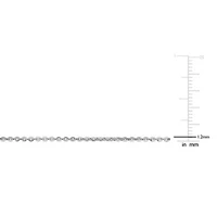 1.2MM Oval Cable Chain Necklace Sterling Silver