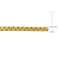 5.2MM Box Link Bracelet Yellow Plated Sterling Silver