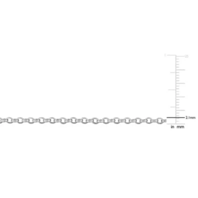 2.1MM Rolo Chain Necklace Sterling Silver