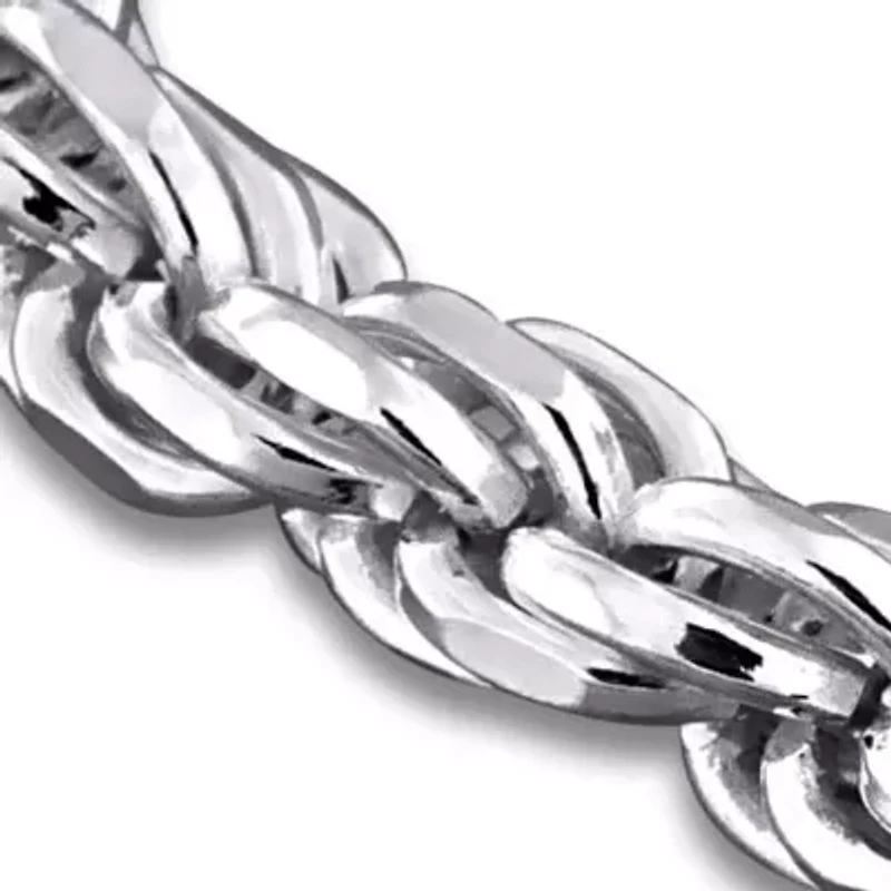 Diamond Cut Chain Bracelet Sterling Silver