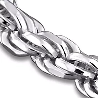 Diamond Cut Chain Bracelet Sterling Silver