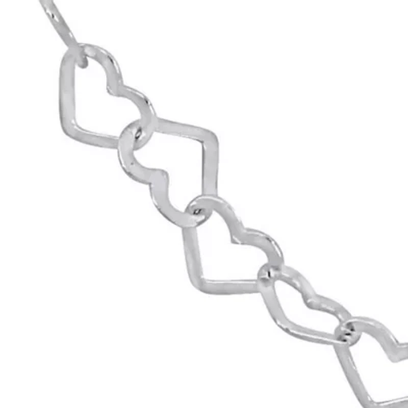 3MM Heart Link Necklace & Anklet Set