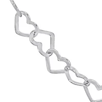 3MM Heart Link Necklace & Anklet Set