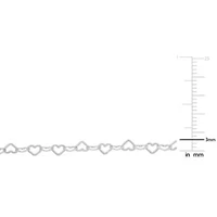 3MM Heart Link Necklace & Anklet Set