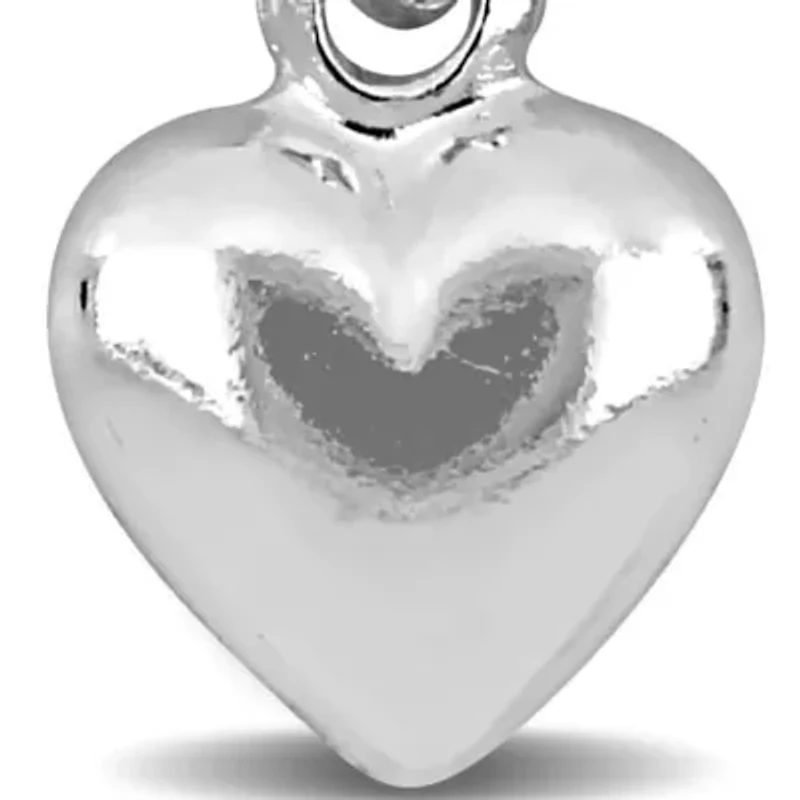 3MM Oval Link Necklace with Heart Charm