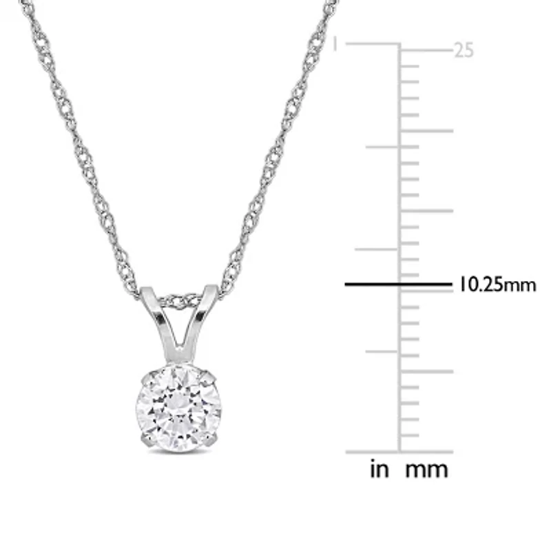 Lab Grown Diamond Solitaire Pendant with Chain