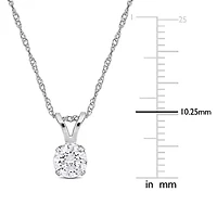 Lab Grown Diamond Solitaire Pendant with Chain