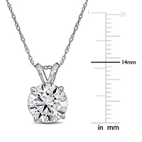 Lab Grown Diamond Solitaire Pendant with Chain