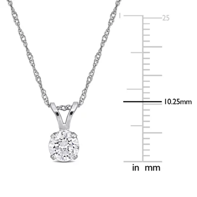 Lab Grown Diamond Solitaire Pendant with Chain