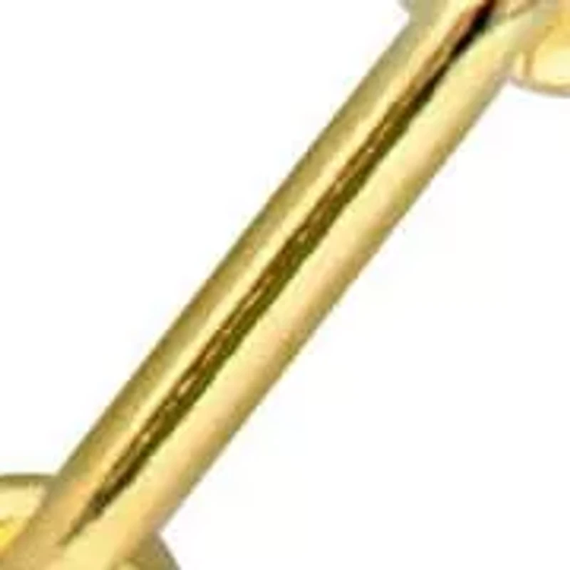 3.5mm Paperclip Chain Necklace & Anklet Set Yellow Plated Sterling Silver